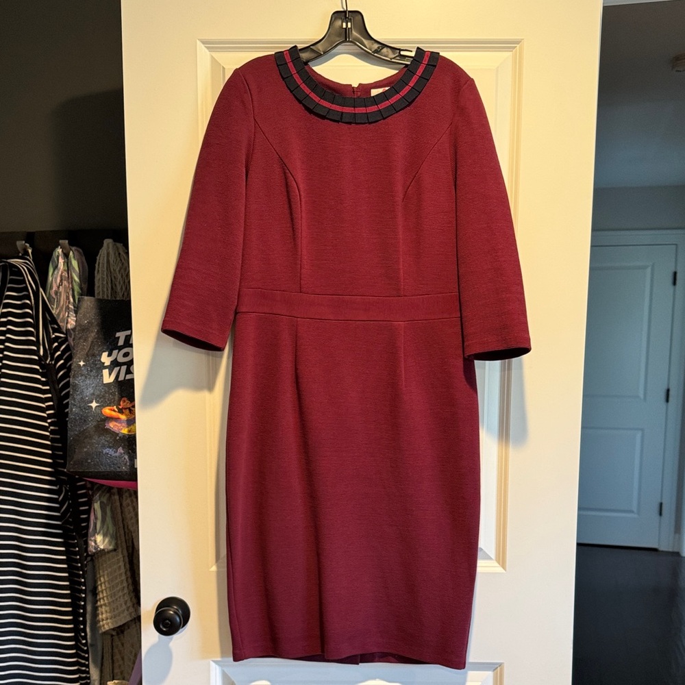 Elegant Burgundy Dress